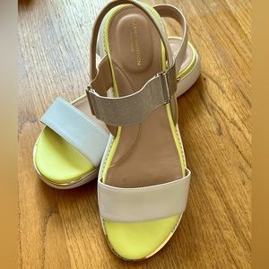 Cole Haan Women’s Grand Ambition Carmel Sandals Size 11 Silver White Lime Green